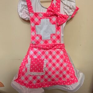 Weissman Pink and White Dance Costume